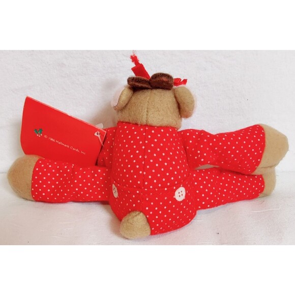 VTG Hallmark 1986 CHRISTMAS Holiday Reindeer Plush Ramona 8" WIDE with Tags - Picture 7 of 11